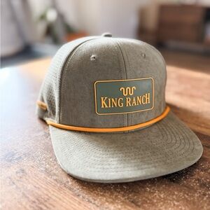King Ranch Olive Green Hat with Orange Trim